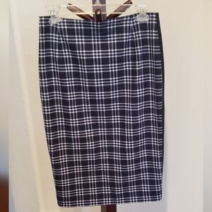 Sandro Paris pencil skirt, navy plaid - size 2